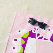 Vogelnest - Rosa Limonade Weiß Strandtuch (Beispiel)