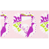 Vogelnest - Rosa Limonade Weiß Tischdecke (Vorderseite (Horizontal))