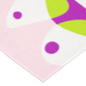 Vogelnest - Rosa Limonade Weiß Tischdecke (Schrägansicht)