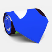 Vogelnest - Royal Blue White Krawatte (Gerollt)