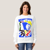 Vogelnest - Royal Blue White Sweatshirt (Vorne ganz)