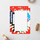 Vogelnest - Scarlet Red White Individuelle Name Mitteilungskarte (Vorderseite/Rückseite Beispiel)