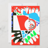 Vogelnest - Scarlet Red White Individuelle Name Mitteilungskarte (Rückseite)