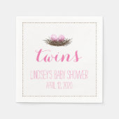 Vogelnest | Twin Baby Girls Dusche Serviette (Vorderseite)