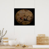 Vogelnest viktorianische Kopfbedeckung Poster (Küche)