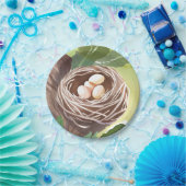Vogelnest | Wasserfarbe Eier Natur Pappteller (Party)