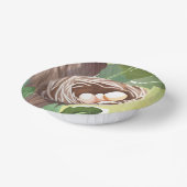Vogelnest | Wasserfarben Eier Natur Pappteller (Gewinkelt)