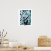 VOGELNEST ,weiß blau Poster (Küche)