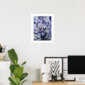 VOGELNEST ,weiß blau Poster (Heimbüro)