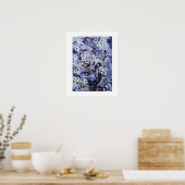VOGELNEST ,weiß blau Poster (Küche)