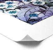 VOGELNEST ,weiß blau Poster (Ecke)