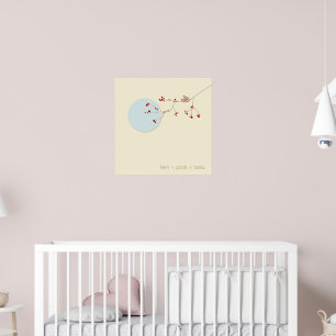 Vogelnistest und Kinderzimmer für Kleinkinder Poster