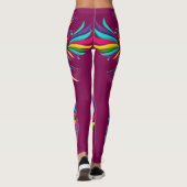 Vogelorientierte Abstraktkunst Leggings (Rückseite)