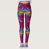 Vogelorientierte Abstraktkunst Leggings (Vorderseite)