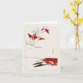 VogelOrigami - traditionelles Japanisch Karte (Gelbe Blume)