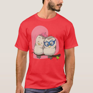 Vogelpaar in der Liebe Herz Vintager Junge T-Shirt