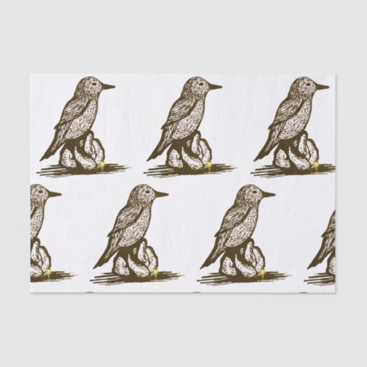 Vogelpapier für Entkopplung Seidenpapier (Vorderseite)