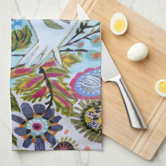 Vogelpapier I Geschirrtuch (Viertel Falte)