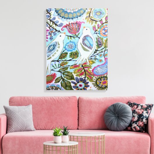 Vogelpapier I Leinwanddruck (Insitu (Wohnzimmer))