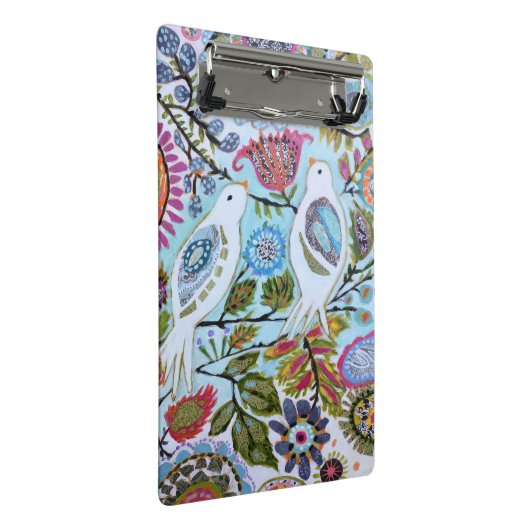 Vogelpapier I Mini Klemmbrett (Schrägansicht)