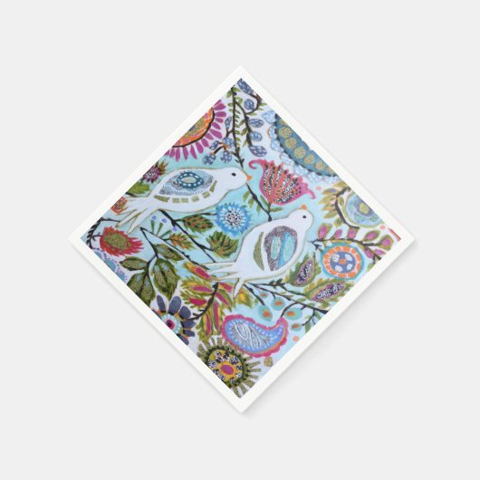 Vogelpapier I Serviette (Ecke)