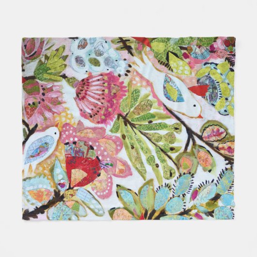 Vogelpapier II Fleecedecke (Vorderseite (Horizontal))