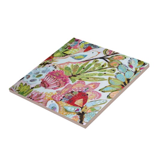 Vogelpapier II Fliese (Seite)