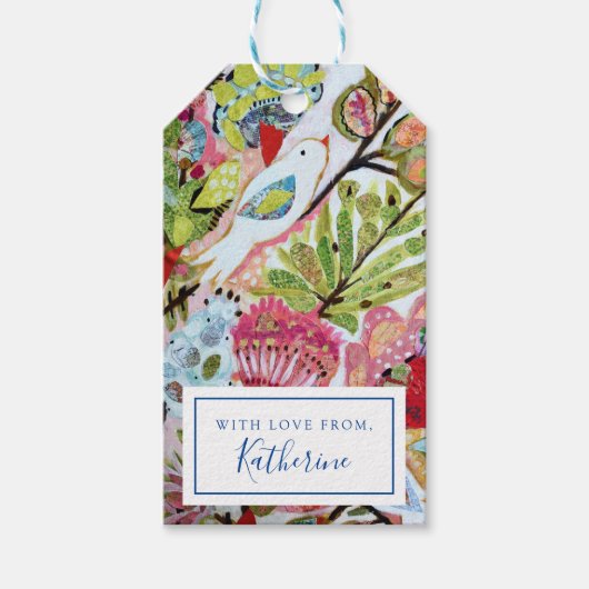 Vogelpapier II Geschenkanhänger (Vorderseite)