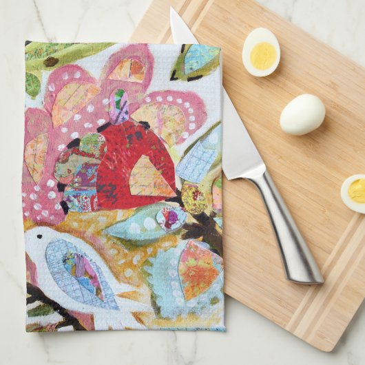 Vogelpapier II Geschirrtuch (Viertel Falte)