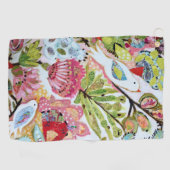 Vogelpapier II Golfhandtuch (Horizontal)