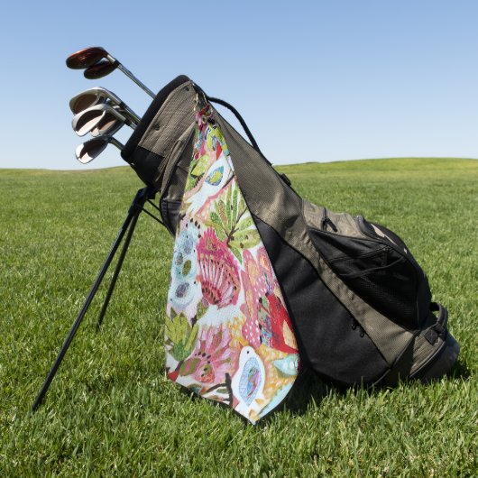 Vogelpapier II Golfhandtuch (Gras)