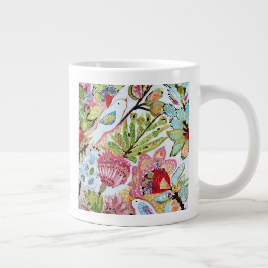 Vogelpapier II Jumbo-Tasse (Rechts)