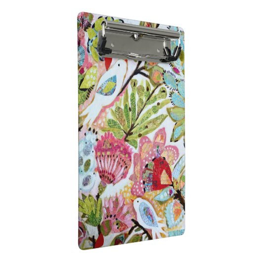 Vogelpapier II Mini Klemmbrett (Schrägansicht)