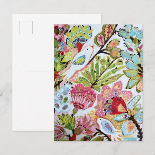 Vogelpapier II Postkarte (Vorne/Hinten)