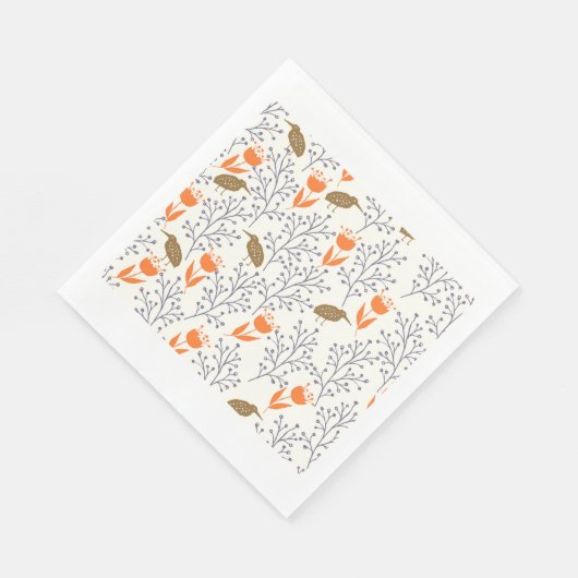 Vogelpapier Napkins - Pflanze Serviette (Ecke)