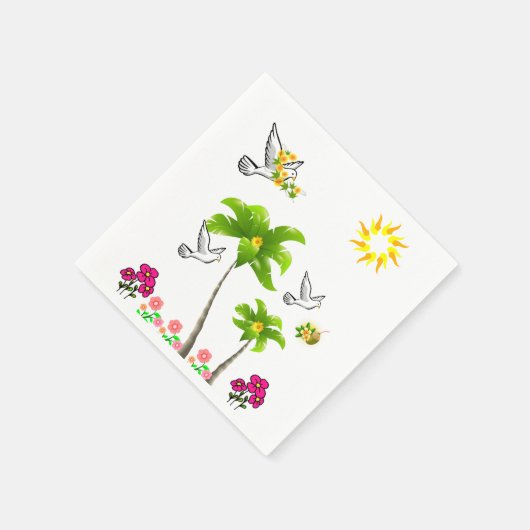 Vogelpapier Napkins Serviette (Ecke)