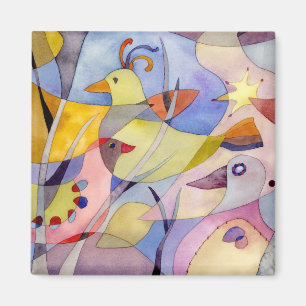 Vogelparadies-Geschenk Magnet