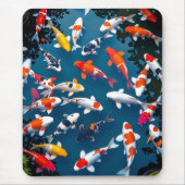 Vogelperspektive auf einen farbenfrohen Koi-Fischt Mousepad (Vorne)