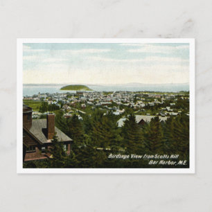 Vogelperspektive Bar Harbor Maine Vintage Postkarte