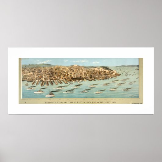 Vogelperspektive der Flotte in der Bucht von San F Poster (Vorne)