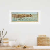 Vogelperspektive der Flotte in der Bucht von San F Poster (Küche)