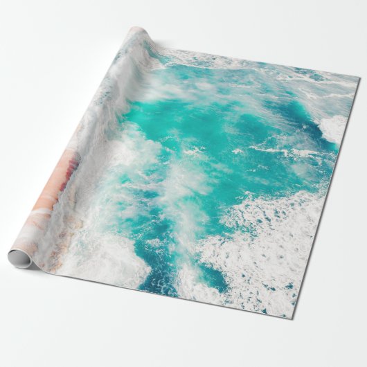 Vogelperspektive der Meereswellen Geschenkpapier (Ungerollt)