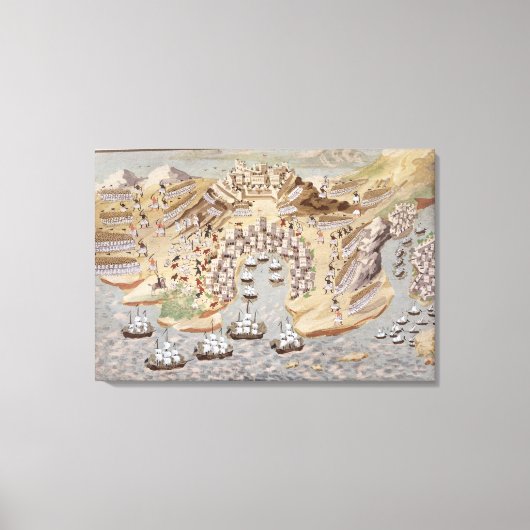 Vogelperspektive Griechenlands im Mittelpunkt des  Leinwanddruck (Vorderseite)