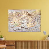 Vogelperspektive Griechenlands im Mittelpunkt des  Leinwanddruck (Insitu (Wohnzimmer))