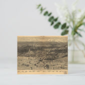 Vogelperspektive in Chicago vor dem großen Feuer Postkarte (Stehend Vorderseite)