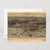 Vogelperspektive in Chicago vor dem großen Feuer Postkarte (Vorne/Hinten)