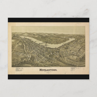 Vogelperspektive Morgantown West Virginia (1897) Postkarte
