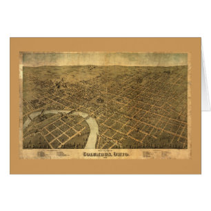 Vogelperspektive von Columbus, Ohio (1872)