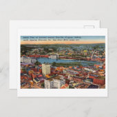 Vogelperspektive von Danville, Virginia, Vintag Postkarte (Vorne/Hinten)