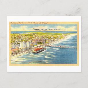 Vogelperspektive von Galveston, Texas, Vintage Postkarte